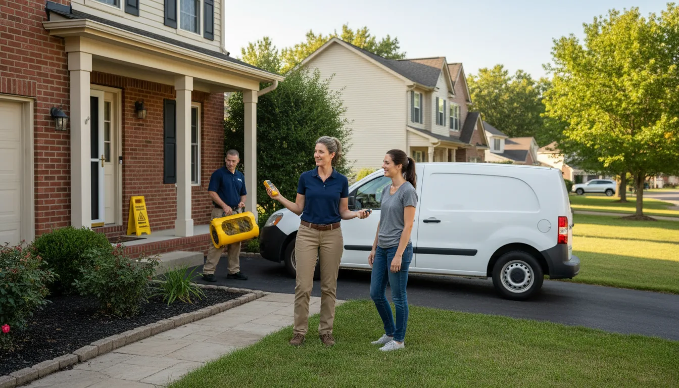 Residential water damage restoration in Townsville, NC